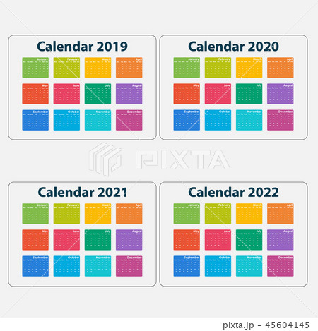 Calendar 2019,2020, 2021 & 2022 calendar template. Calendar 2019,2020, 2021 & 2022 calendar template. 45604145