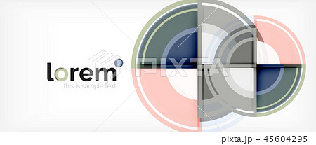 Circle abstract background, geometric modern design template 45604295