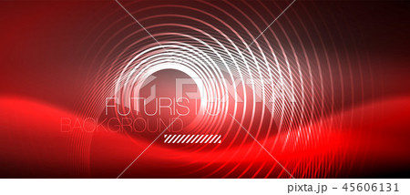 Neon circles abstract background, shiny lines 45606131