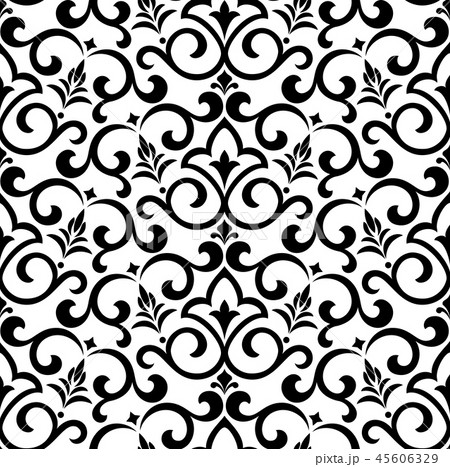 Floral pattern. Vintage wallpaper in the Baroque  45606329