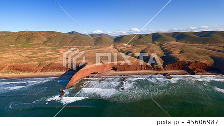 Legzira beach with arched rocks 45606987