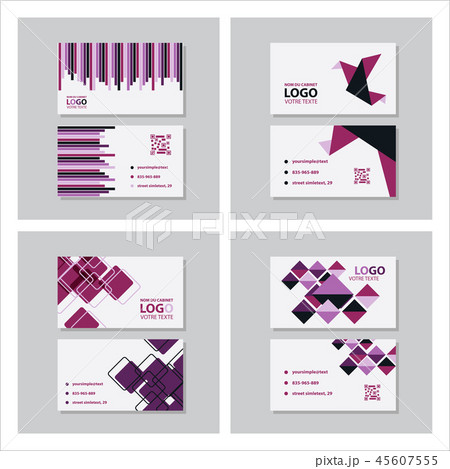Set of Creative and Clean Business Card Template. Flat Design Vector Illustration. Stationery Design Set of Creative and Clean Business Card Template. Flat Design Vector Illustration. Stationery Design 45607555