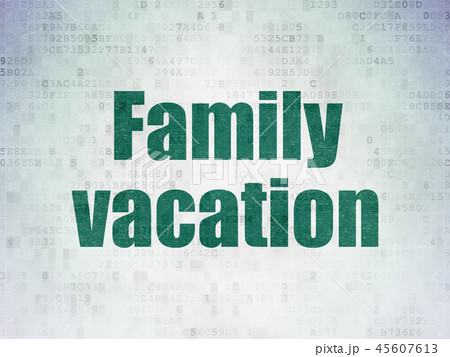 Travel concept: Family Vacation on Digital Data Paper background Travel concept: Family Vacation on Digital Data Paper background 45607613