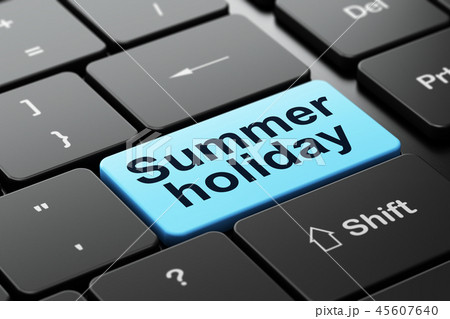 Vacation concept: Summer Holiday on computer keyboard background 45607640