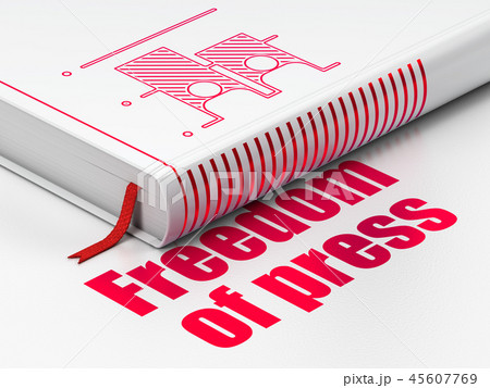Political concept: book Election, Freedom Of Press on white background Political concept: book Election, Freedom Of Press on white background 45607769