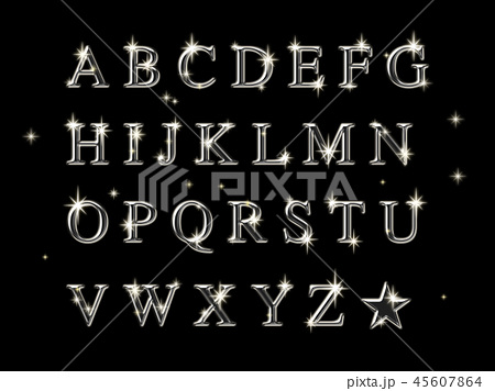アルファベット シルバーのイラスト素材 45607864 Pixta