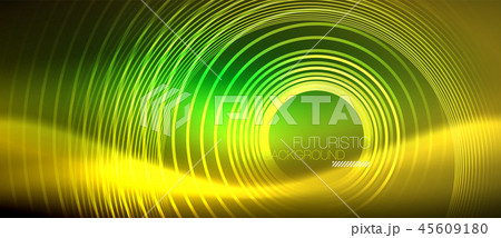 Neon glowing techno lines, hi-tech futuristic abstract background template with square shapes 45609180