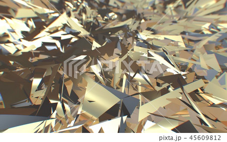 Glitch 3d render, golden modern shattered field texture, random triangles digital illustration Glitch 3d render, golden modern shattered field texture, random triangles digital illustration 45609812