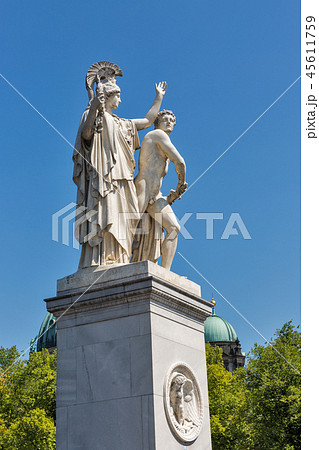 Palace Bridge sculpture closeup in Berlin, Germany 45611759