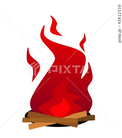 焚火のイラスト素材 45612539 Pixta