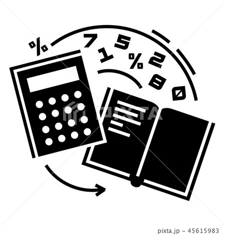 Accounting icon, simple style Accounting icon, simple style 45615983