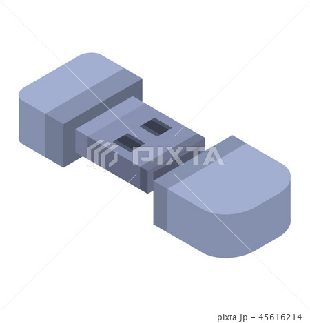 Micro usb flash icon, isometric style 45616214