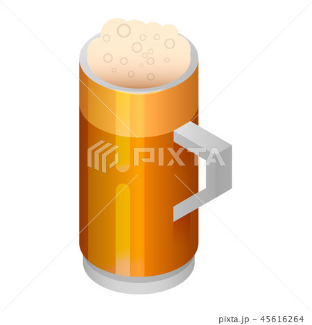 Beer mug icon, isometric style Beer mug icon, isometric style 45616264