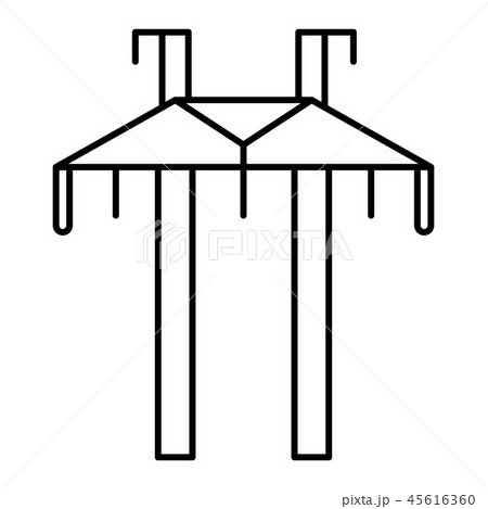 Wire electric tower icon, outline style Wire electric tower icon, outline style 45616360