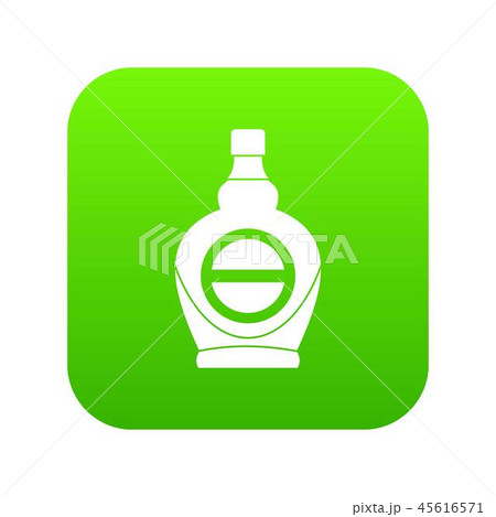 Maple syrup in glass bottle icon digital green 45616571