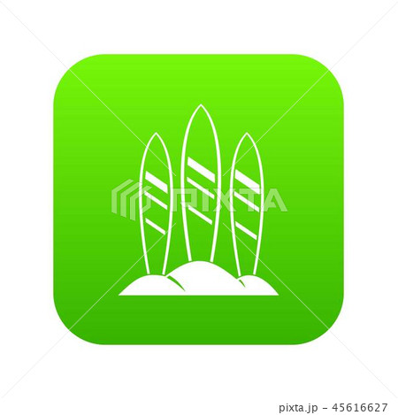 Serfing board icon digital green Serfing board icon digital green 45616627