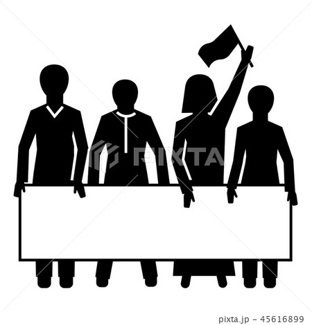 Demonstration crowd icon, simple style Demonstration crowd icon, simple style 45616899