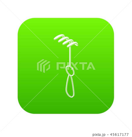 Medical sharp hook icon green vector 45617177