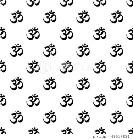 Om symbol hinduism pattern vector seamless 45617851