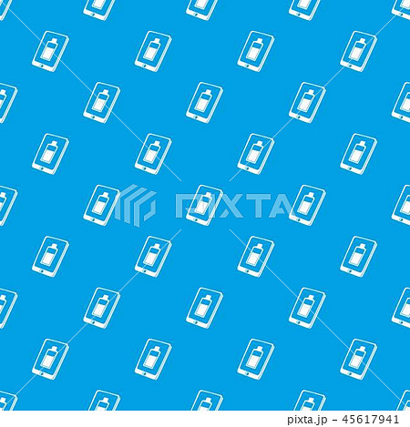 Battery charging smartphone pattern vector seamless blue 45617941