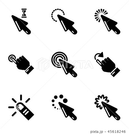 Push aside icons set, simple style 45618246