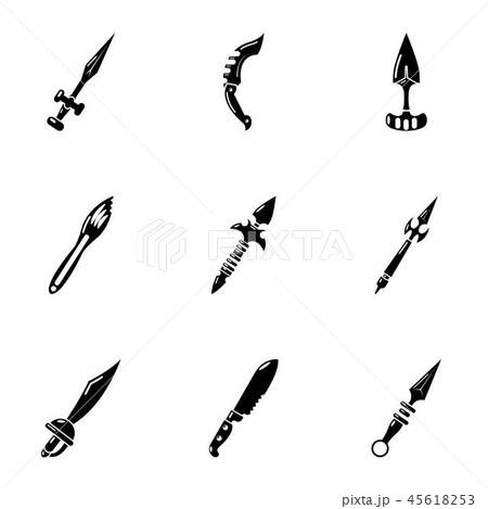 Steel production icons set, simple style 45618253
