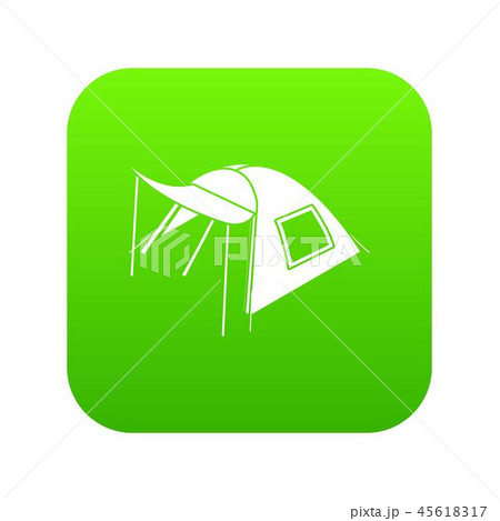 One person tent icon green vector 45618317