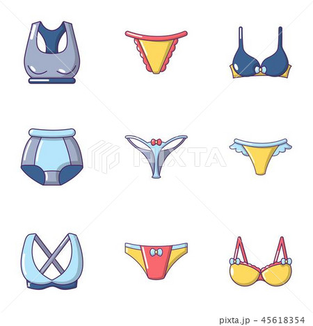 Chest support icons set, cartoon style 45618354