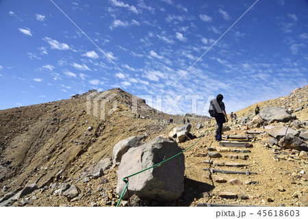 御嶽山噴火後に一部規制解除された登山道 御嶽山噴火後に一部規制解除された登山道 45618603