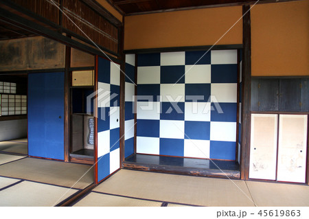 桂離宮　松琴亭（しょうきんてい）　市松模様 45619863