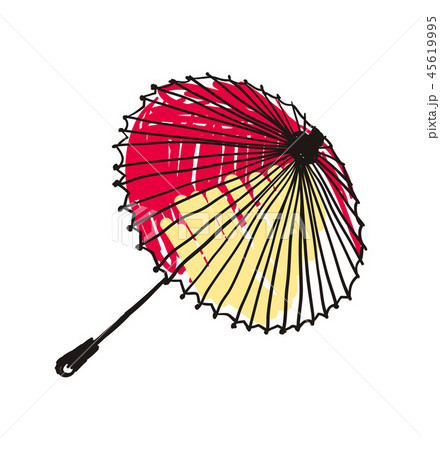 Sun umbrella hand drawn icon 45619995