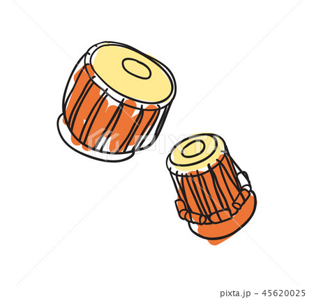 Musical instrument drum hand drawn icon Musical instrument drum hand drawn icon 45620025