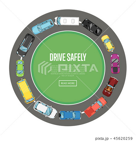 Drive safely poster in flat style 45620259