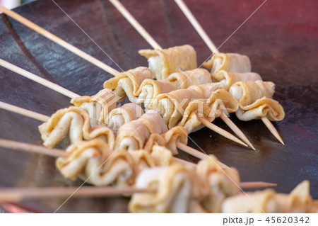 Odeng, a hot , easy-to-eat fishcakes on a skewer 45620342