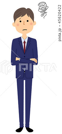ビジネスマン 困るのイラスト素材