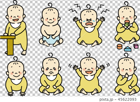 赤ちゃんの様々な表情 赤ちゃんの様々な表情 45622093