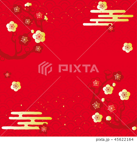 梅の花 背景イラストのイラスト素材