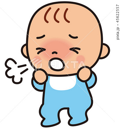 咳をする赤ちゃんのイラスト素材 45622557 Pixta