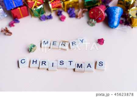 merry christmas word on wooden merry christmas word on wooden 45623878