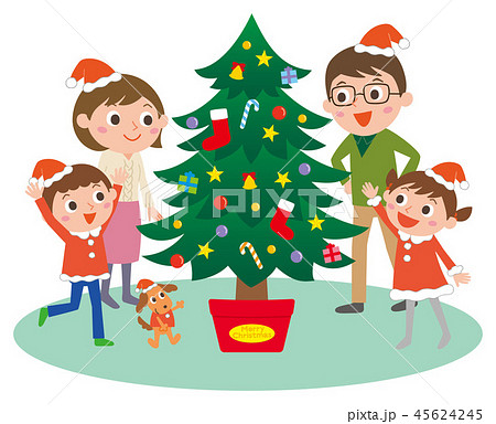 クリスマス家族ツリー 45624245