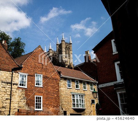 A spire of Lincoln Cathedral from Steep Hill 45624640