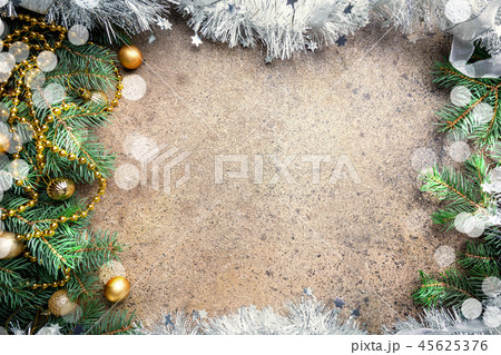 Christmas background with fir tree 45625376