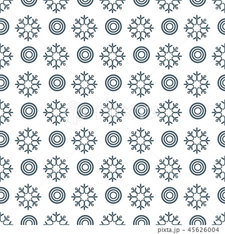 Winter seamless pattern with  snowflakes, circles 45626004