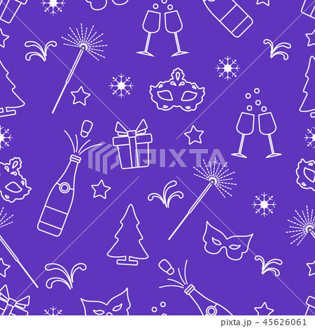 Seamless pattern with new year symbols 45626061