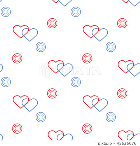 Seamless pattern with hearts Valentine's Day 45626076