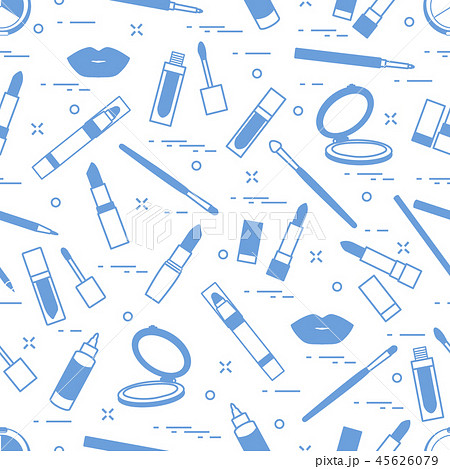 Seamless pattern of different lip make-up tools 45626079