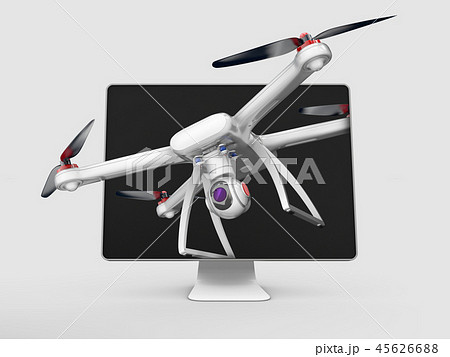 Flying out of monitor quadrocopter,drone or copter Flying out of monitor quadrocopter,drone or copter 45626688