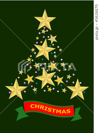 golden star in Christmas tree background. 45626870