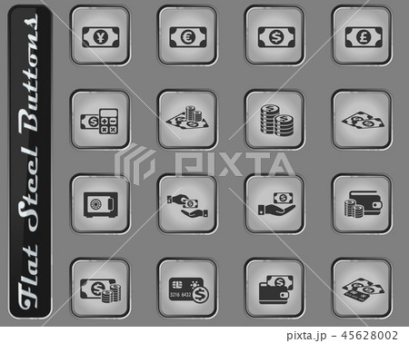 money symbols icon set 45628002