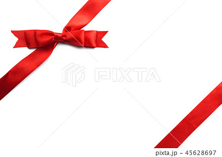 Red gift bow isolated on white background Red gift bow isolated on white background 45628697